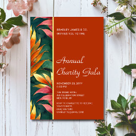 Den moderna botaniska Blommigten Charity Event Gal Inbjudningar