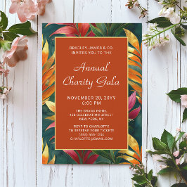 Den moderna botaniska Blommigten Charity Event Gal Inbjudningar