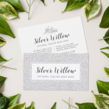 Den moderna botaniska minimalismen Löv Silver i Gr