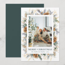 Den moderna botaniska Mörken Forest Grönt God jul