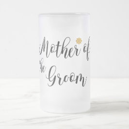 Den moderna Bröllop-Eleganten Mor i Groom Frostat Ölglas