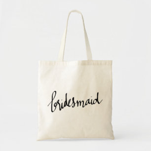 Den moderna brudtärnan skrivar typografi tygkasse