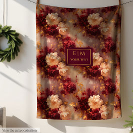 Den moderna  Burgundy-Personligen Guld Boho Stil Fleecefilt
