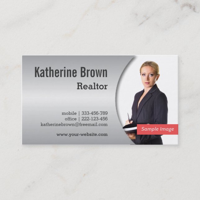 Den moderna, chic metalliska lutningen verkställer visitkort (Framsida)