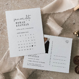 Den moderna Chicen Black and White Calendar Spara  Inbjudan Vykort