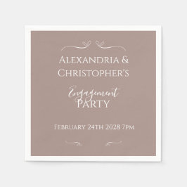 Den moderna Chicen Bröllop Förlovningsfest Pappersservett