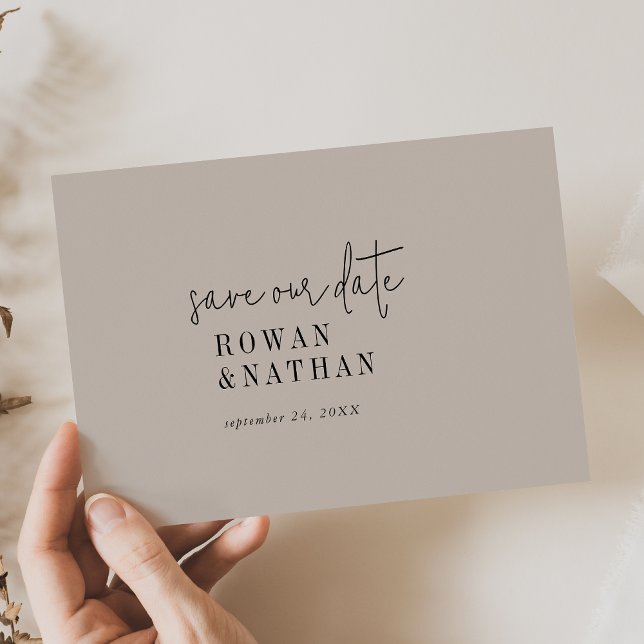 Den moderna Chicen FÄRG EDITABLE Bröllop Spara Datumet (Skapare uppladdad)