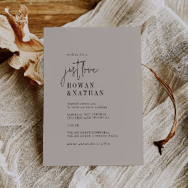 Den moderna Chicen FÄRG EDITABLE Just Kärlek Bröll Inbjudningar