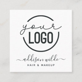 Den moderna Chicen Logotyp - minimalt, enkelt, vit Fyrkantigt Visitkort