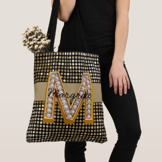 Den moderna chicen Metallic Black Glitter Personli Tygkasse