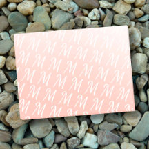 Den moderna chicen Monogram pastel orange citrus