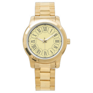 Den moderna Chicen Romans Numbers Manar Guld Armbandsur