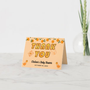 Den moderna Chicens Orange Citrus-Thated Cute Baby Tack Kort