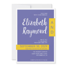 Den moderna contemporaryns lila gult i bröllop