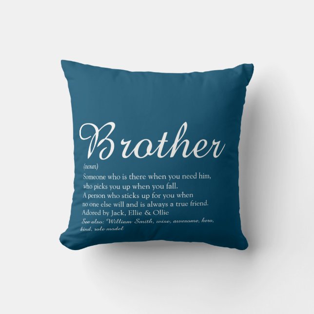 Den moderna Coolan Blue World's Best Brother Defin Kudde (Framsida)