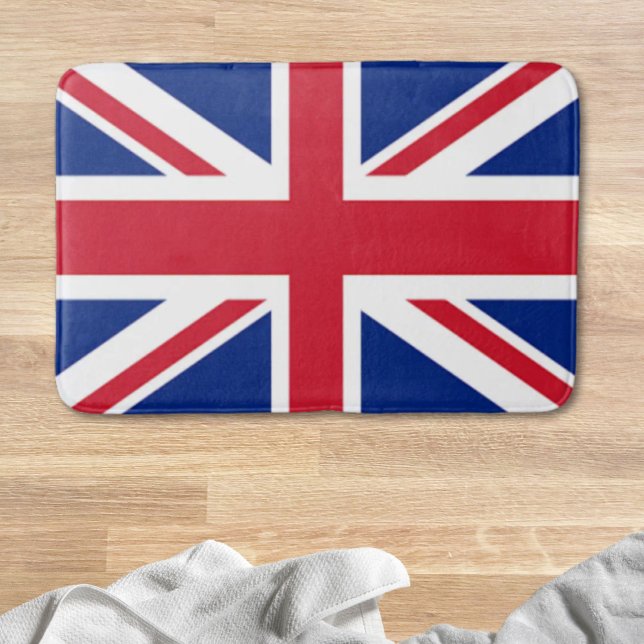 Den moderna coolan Union jack flagga london mode Badrumsmatta (modern cool union jack flag london fashion bathroom mat)