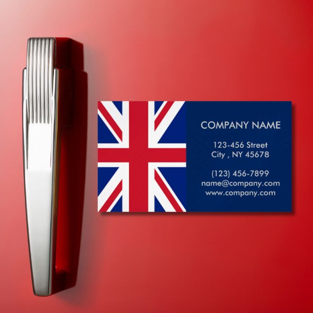 Den moderna coolan Union jack flagga london mode Visitkortmagnet (modern cool union jack flag london fashion magnetic business card)