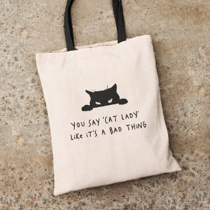 Den moderna Cute Roligt Cat Dam Cat Mamma Tygkasse