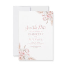 Den moderna dammiga blommigten ro bröllop