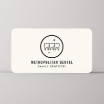 Den moderna dentist Teeth Black-Logotypen i Elfenb