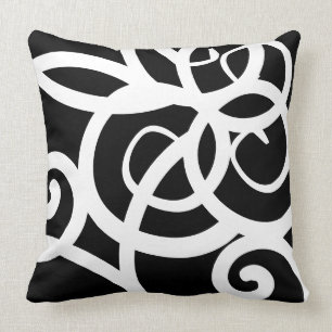 Den moderna designern för Lumbar White & Black abs Kudde