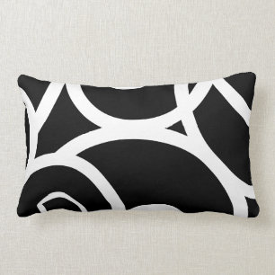 Den moderna designern för Lumbar White & Black abs Lumbarkudde