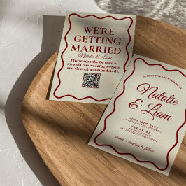 Den moderna, djärva Funkyn Retro-Roligt i Elfenben Inbjudningar