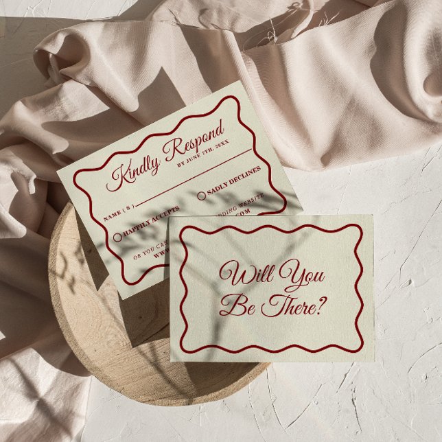 Den moderna, djärva Funkyn Retro - unikt Bröllop OSA Kort (Skapare uppladdad)