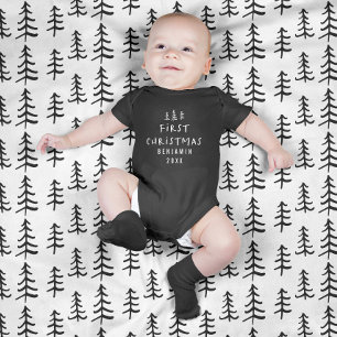 Den moderna elegant baby, första jultomten t shirt