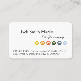 Den moderna eleganta regnbågen daltar djura tassar visitkort