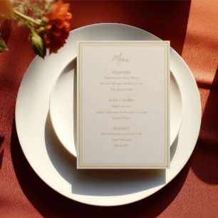 Den moderna Eleganten Armenien Kor Bröllop Menu Meny