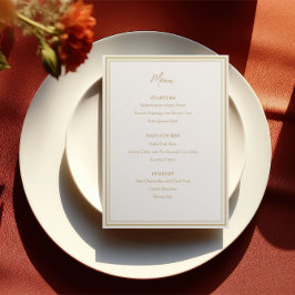 Den moderna Eleganten Armenien Kor Bröllop Menu Meny