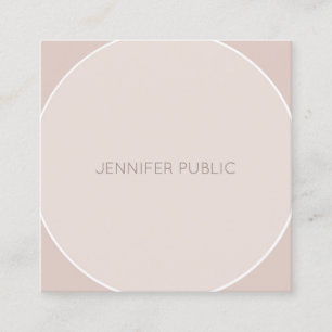 Den moderna Eleganten Beige Brown Design Professio Fyrkantigt Visitkort