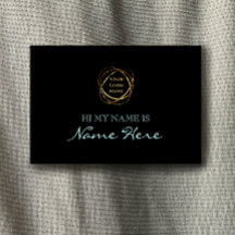 Den moderna Eleganten Black Aqua Add Business Logo