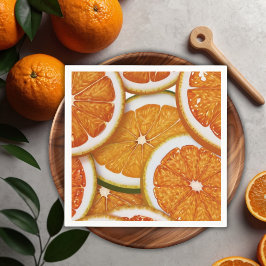 Den moderna Eleganten Citrus Orange Baby Shower Pappersservett