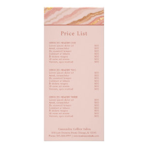 Den moderna Eleganten för Rosa och Guld Abstrakt Reklamkort