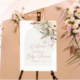 Den moderna eleganten för skolduschpampas poster