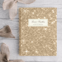 Den moderna Eleganten Girly Monogram Guld Glitter