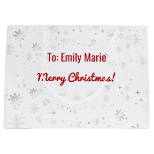 Den moderna Eleganten God jul Snöflingor Namn