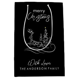 Den moderna Eleganten God jul Träd och renar