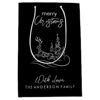 Den moderna Eleganten God jul Träd och renar