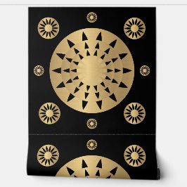 Den moderna Eleganten Guld Black Mönster