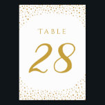 Den moderna Eleganten Guld Confetti Bröllop Bordsnummer<br><div class="desc">Det moderna Eleganten Guld Confetti Bröllop Bordsnummer. Perfekt för en chic bröllop. Om du vill ha ett sammanhängande utseende läser du MATCHING ITEMS: https://www.zazzle.com/collections/gold_confetti_wedding_collections-119675945495214345 PERSONALISERA DENNA POST (1) Om du vill ha ytterligare anpassningar klickar du på länken "anpassa ytterligare" och användor verktyg som är utformat för att ändra mallen. Du...</div>