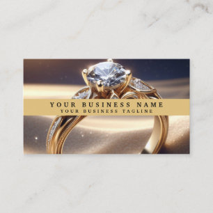 Den moderna Eleganten Guld judeler Diamond Ring Visitkort