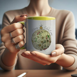 Den moderna Eleganten Guld-juldoktorn Ornamet MUGG