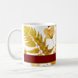 Den moderna eleganten Halloween vår löv och blommo Kaffemugg