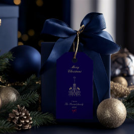 Den moderna Eleganten Hand plockade God jul Presentetikett