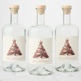 Den moderna Eleganten Julgran-Ro Guld Spritflaskor Etikett