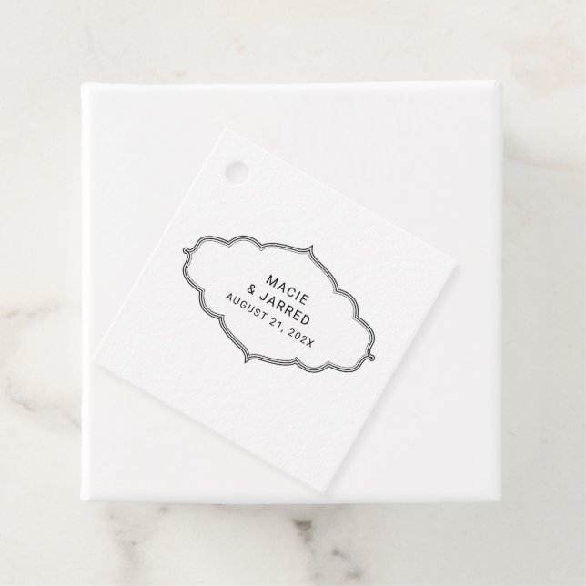 Den moderna Eleganten, klassiskt minimalistisk Gåvor Etiketter (På plats)