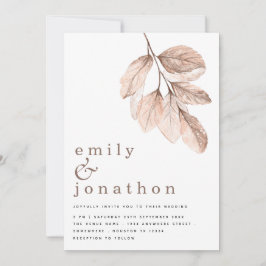 Den moderna Eleganten Löv Bröllop Inbjudningar
